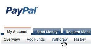 Transfer funds from paypal to your bank account